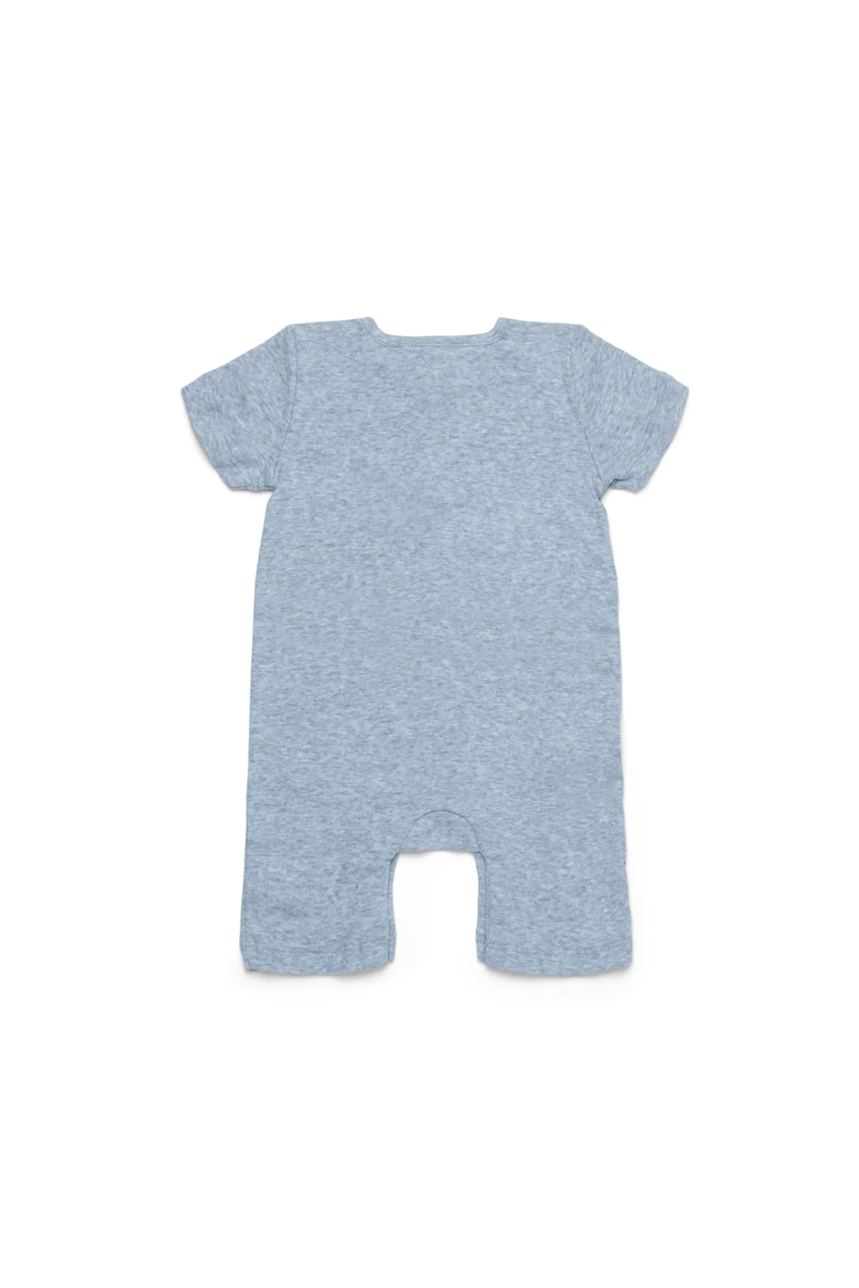 Newborn (0-12M)>MARNI Branded cotton jumpsuit inox gray melange