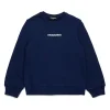 Sweatshirts | Activewear>DSQUARED2 Branded cotton sweatshirt dark blue