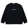 Sweatshirts | Activewear>DSQUARED2 Branded cotton sweatshirt black