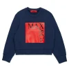 Sweatshirts | Logomania>MAX&Co. Branded crew-neck sweatshirt indigo