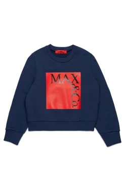 Sweatshirts | Logomania>MAX&Co. Branded crew-neck sweatshirt indigo