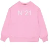 Sweatshirts | Activewear>N°21 Branded crew-neck sweatshirt pink
