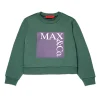 Sweatshirts>MAX&Co. Branded crew-neck sweatshirt spruce green