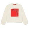 Sweatshirts>MAX&Co. Branded crew-neck sweatshirt white