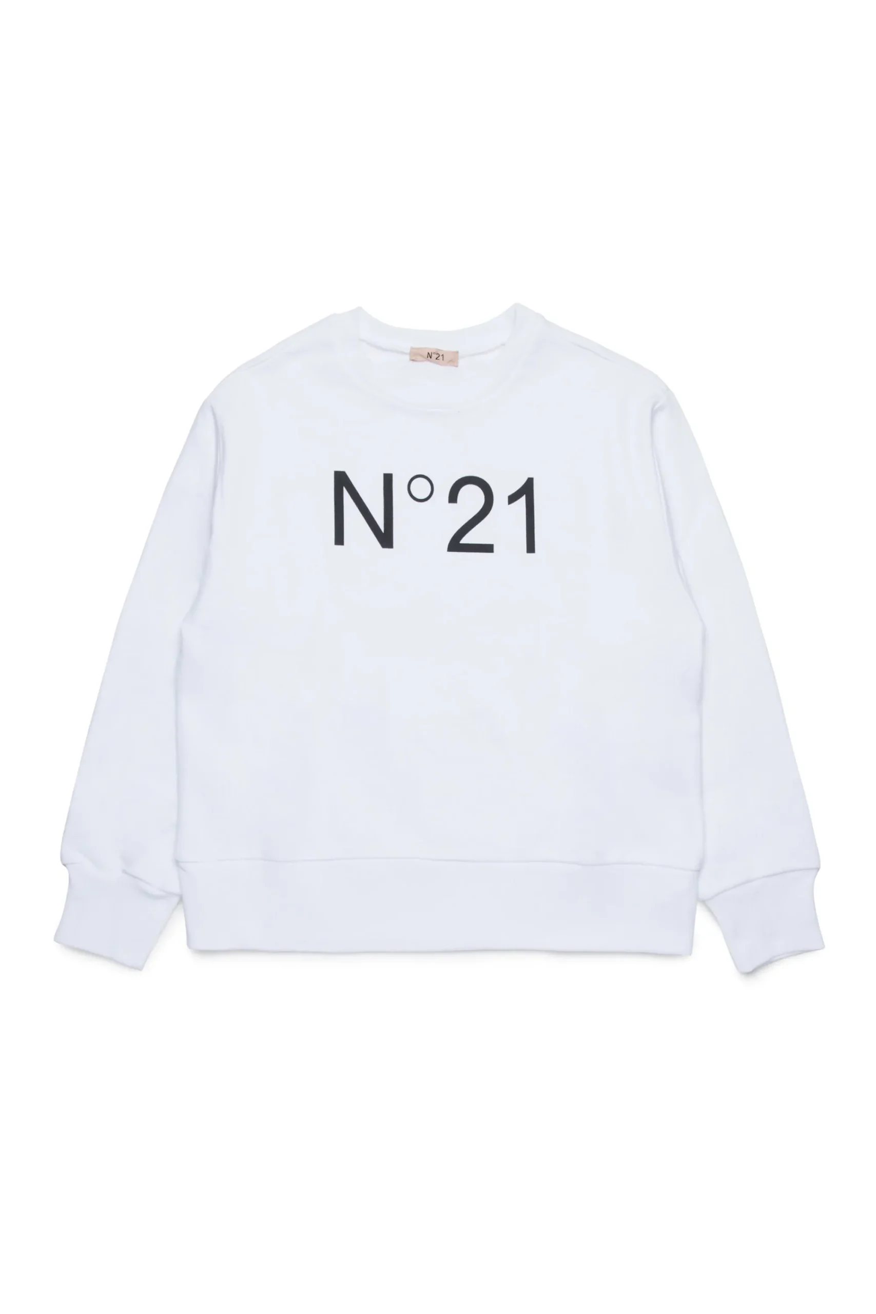 Sweatshirts | Activewear>N°21 Branded crew-neck sweatshirt white