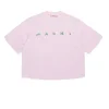 T-Shirts>MARNI Branded cropped T-shirt light pink