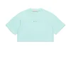 Activewear | Activewear>MARNI Branded cropped T-shirt placid blue