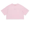 T-Shirts | Activewear>MARNI Branded cropped T-shirt light pink