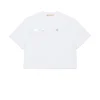 T-Shirts>MARNI Branded cropped T-shirt white