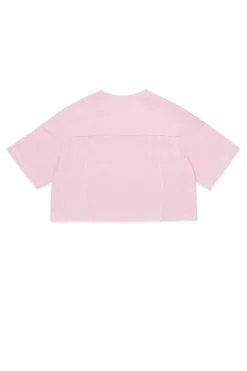 T-Shirts | Activewear>MARNI Branded cropped T-shirt light pink