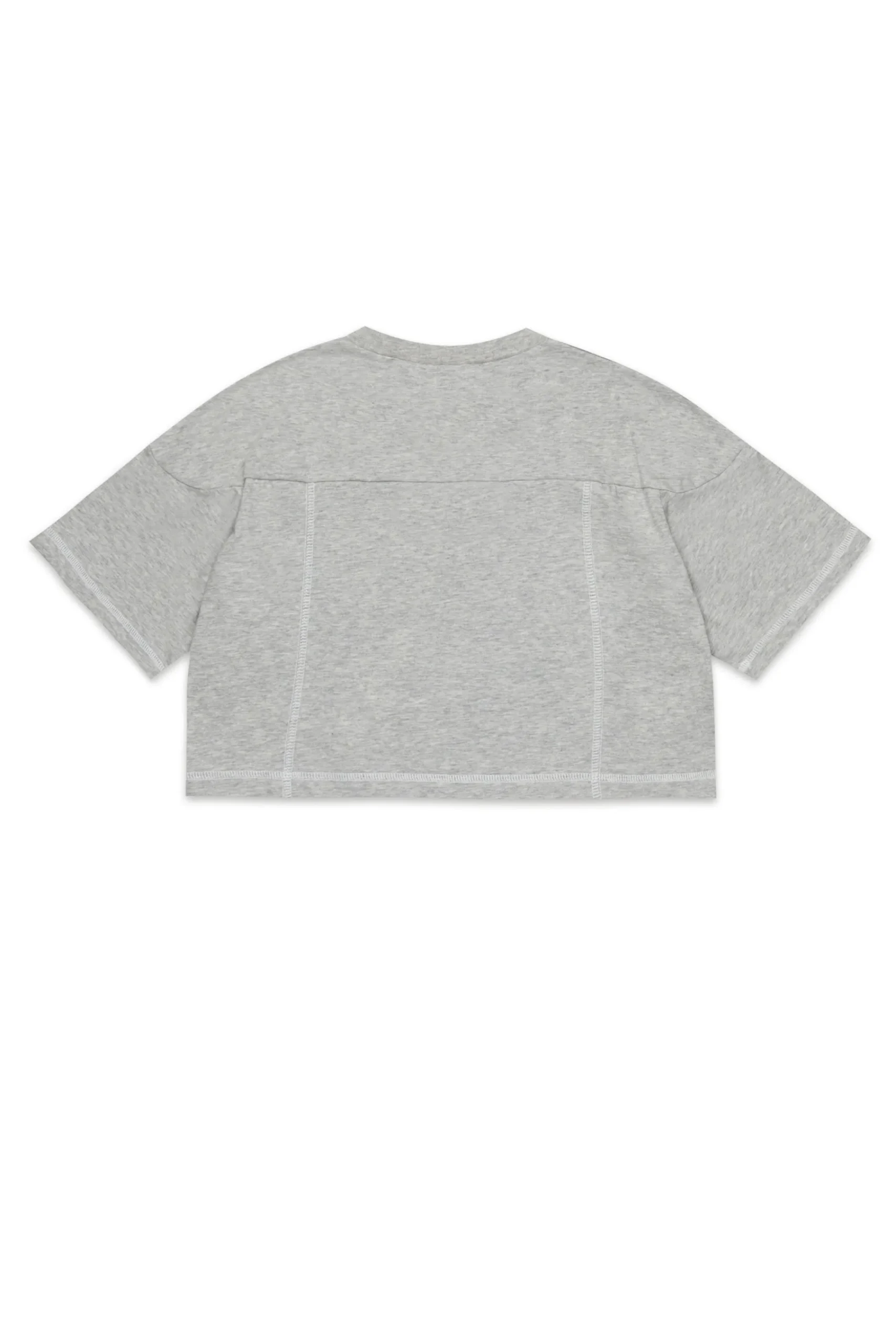 T-Shirts | Activewear>MARNI Branded cropped T-shirt inox gray melange