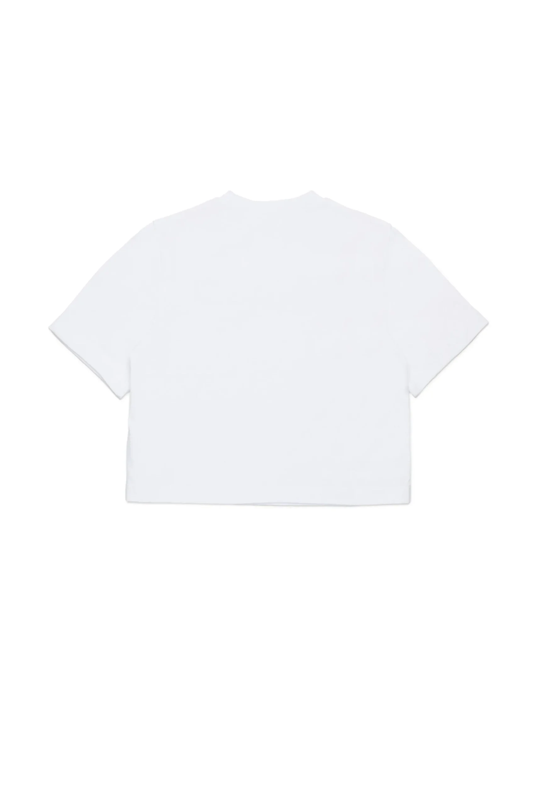 T-Shirts>MARNI Branded cropped T-shirt white