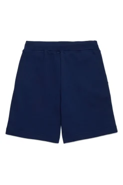 Activewear | Activewear>DSQUARED2 Branded fleece shorts dark blue