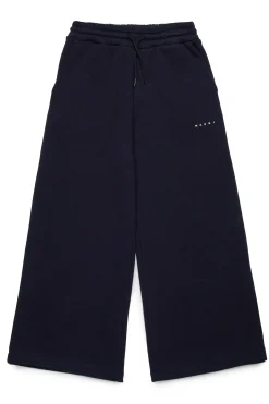 Pants | Activewear>MARNI Branded fleece wide-leg pants blue navy