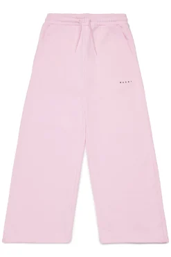 Pants | Activewear>MARNI Branded fleece wide-leg pants light pink
