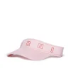 Hats And Caps | Logomania>MARNI Branded gabardine visor with Outline logo light pink