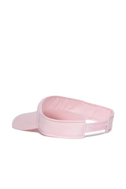 Hats And Caps | Logomania>MARNI Branded gabardine visor with Outline logo light pink