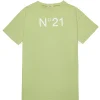 Swimwear | Logomania>N°21 Branded jersey cover-up dress light mint green