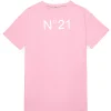 Swimwear | Logomania>N°21 Branded jersey cover-up dress pink