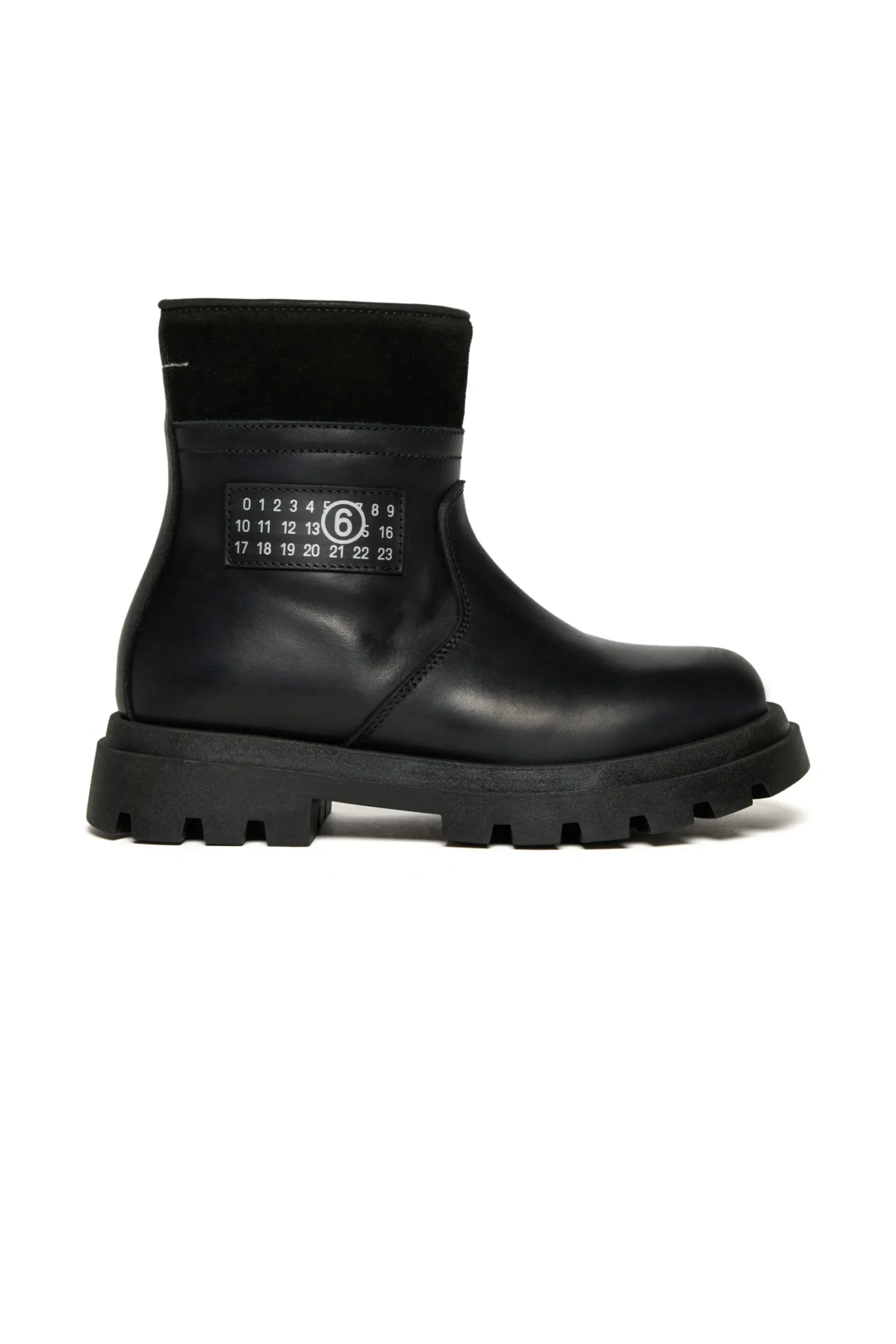 Boots And Combat Boots | Boots And Combat Boots>MM6 MAISON MARGIELA Branded leather midi boots black