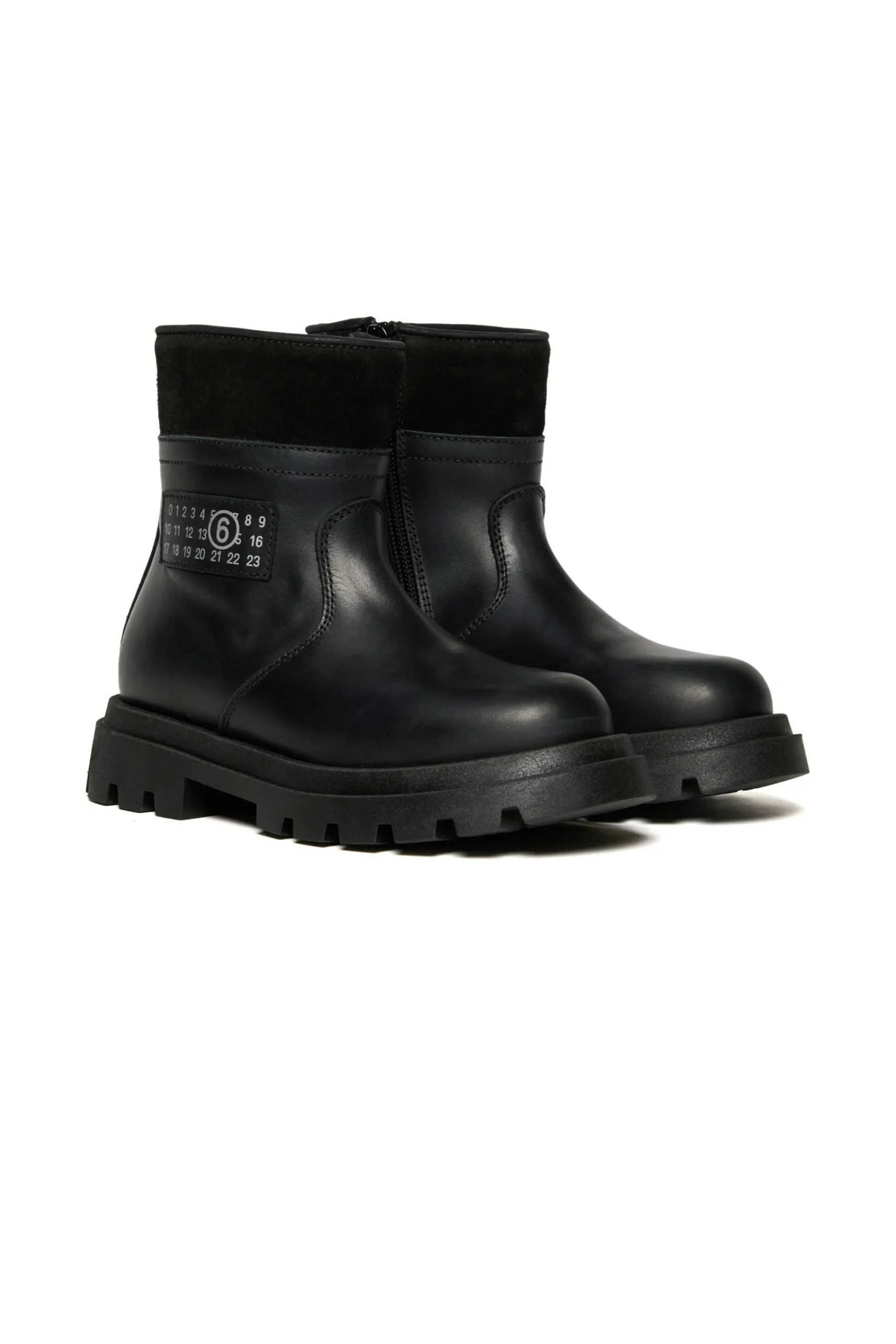 Boots And Combat Boots | Boots And Combat Boots>MM6 MAISON MARGIELA Branded leather midi boots black