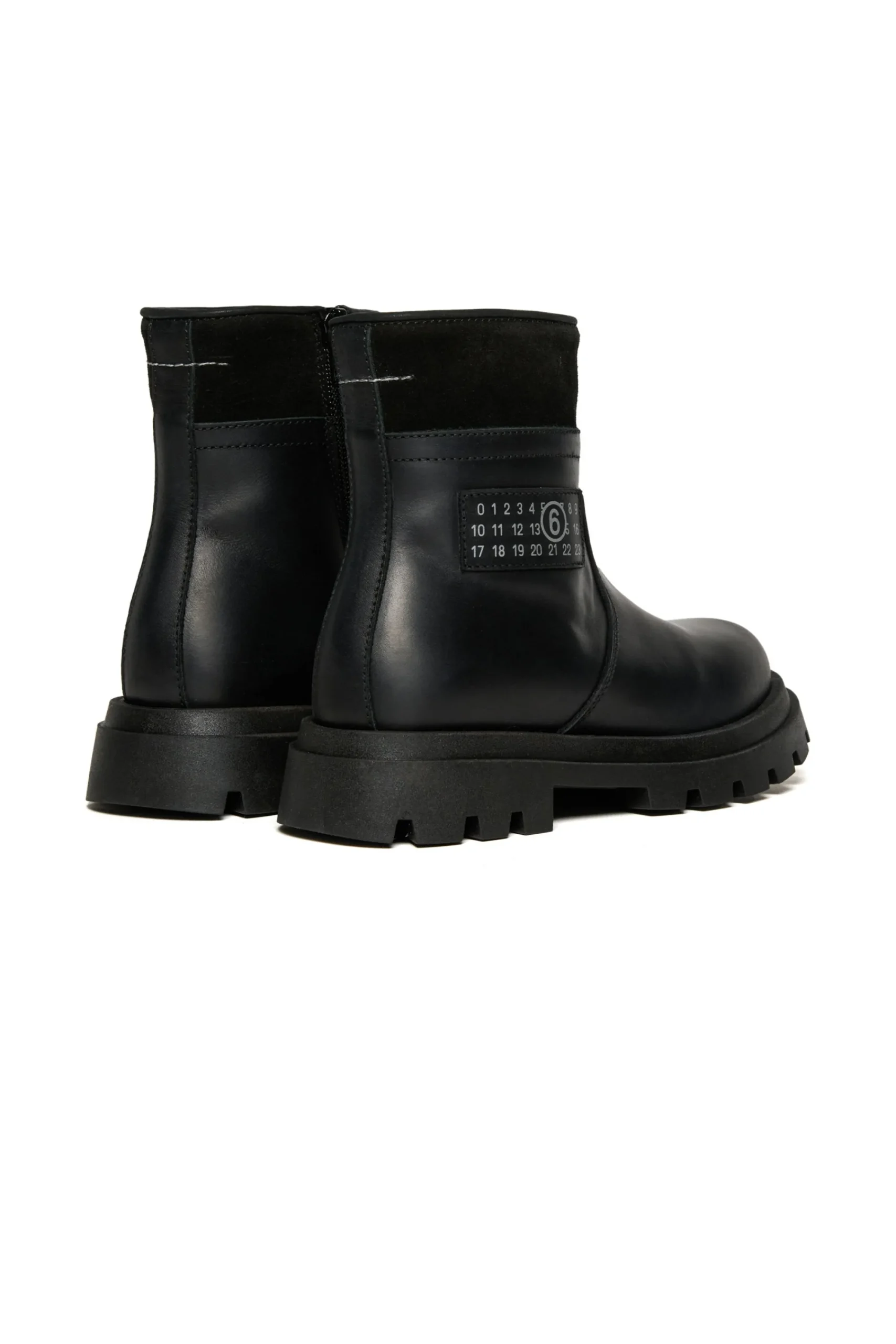 Boots And Combat Boots | Boots And Combat Boots>MM6 MAISON MARGIELA Branded leather midi boots black