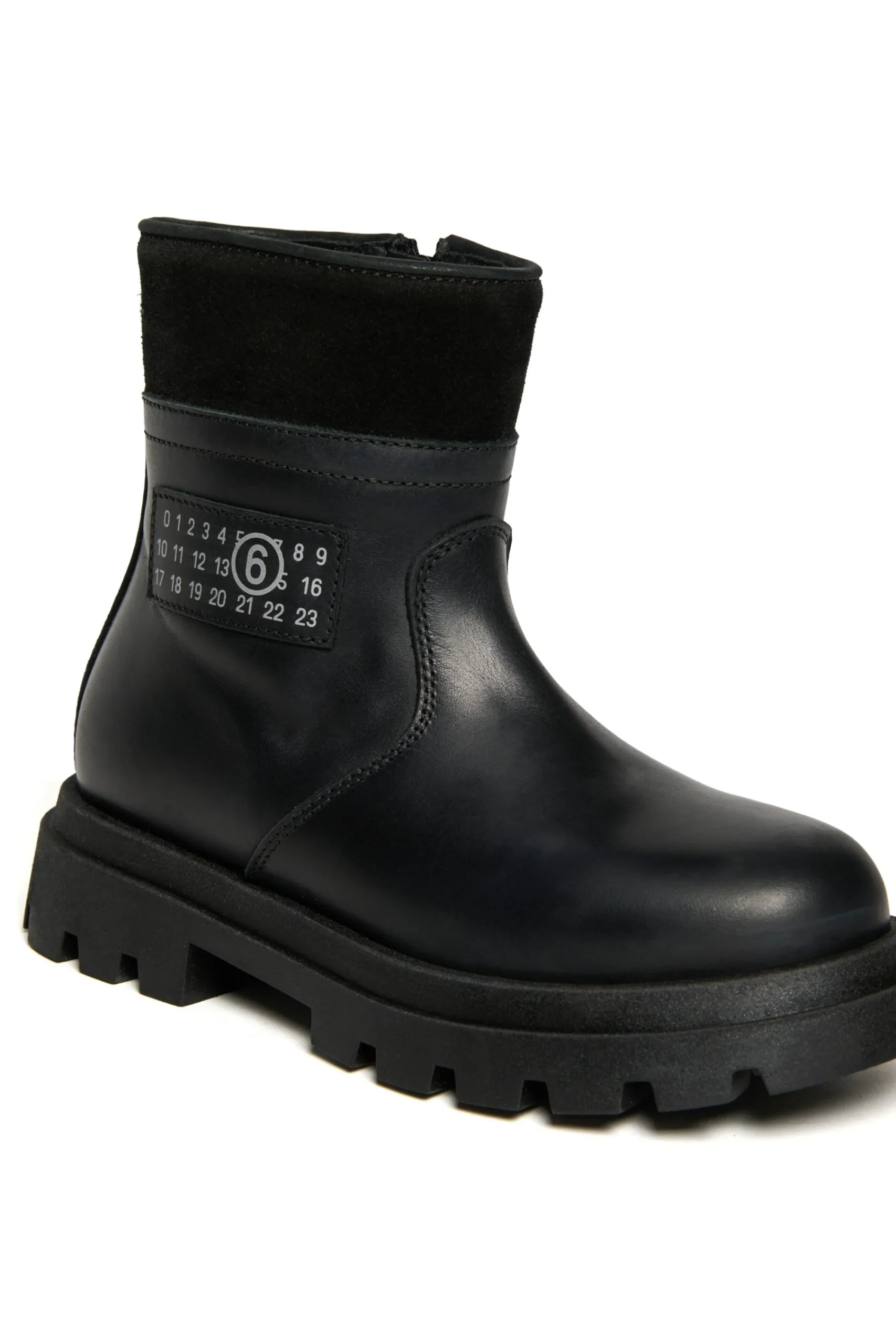 Boots And Combat Boots | Boots And Combat Boots>MM6 MAISON MARGIELA Branded leather midi boots black