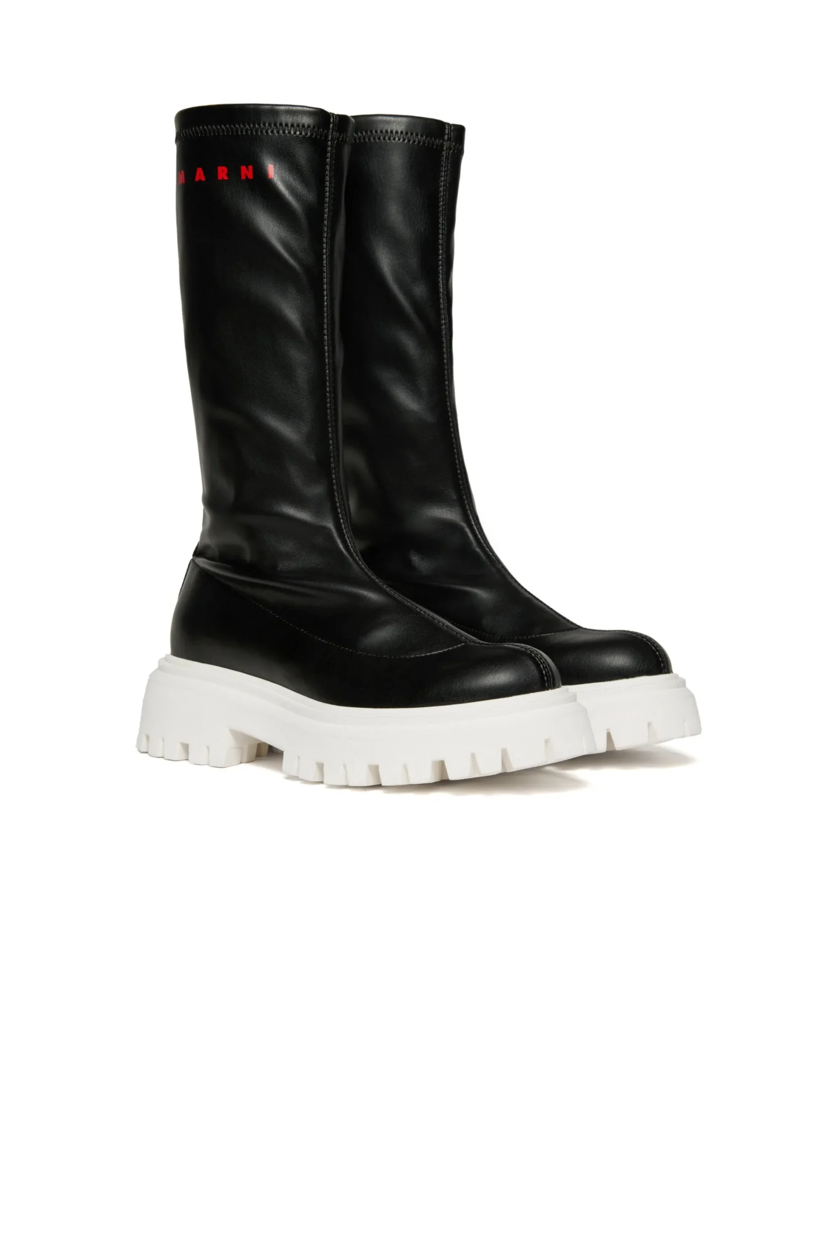Boots And Combat Boots | Boots And Combat Boots>MARNI Branded long faux leather boots black