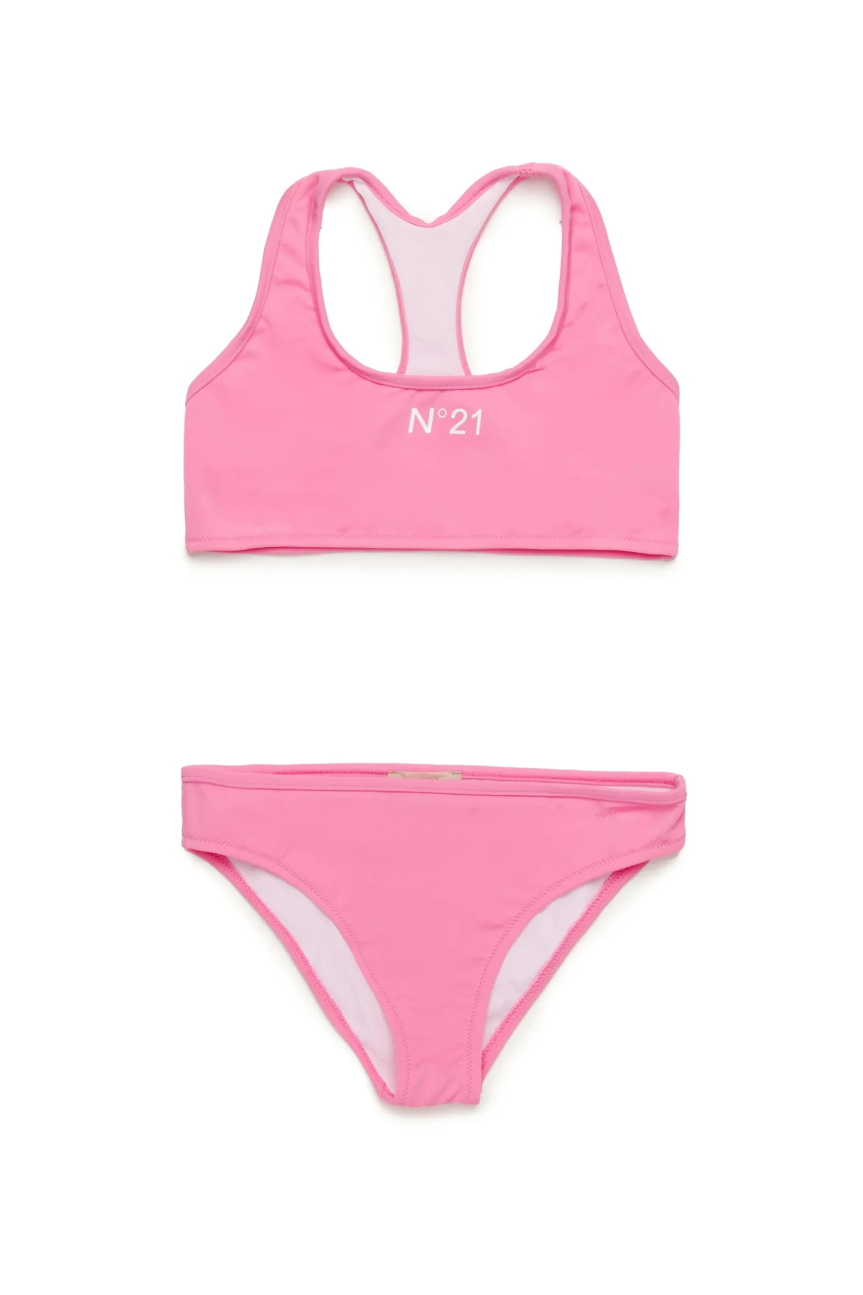 Swimwear | Logomania>N°21 Branded lycra bikini swimsuit pink