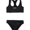 Swimwear>N°21 Branded lycra bikini swimsuit black