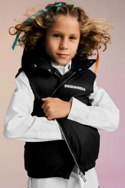 Jackets And Padded Jackets | Jackets And Padded Jackets>DSQUARED2 Branded padded vest black