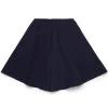 Skirts>MARNI Branded poplin mini skirt blue navy