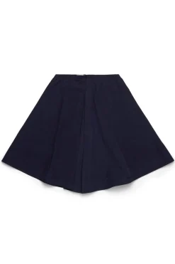 Skirts>MARNI Branded poplin mini skirt blue navy