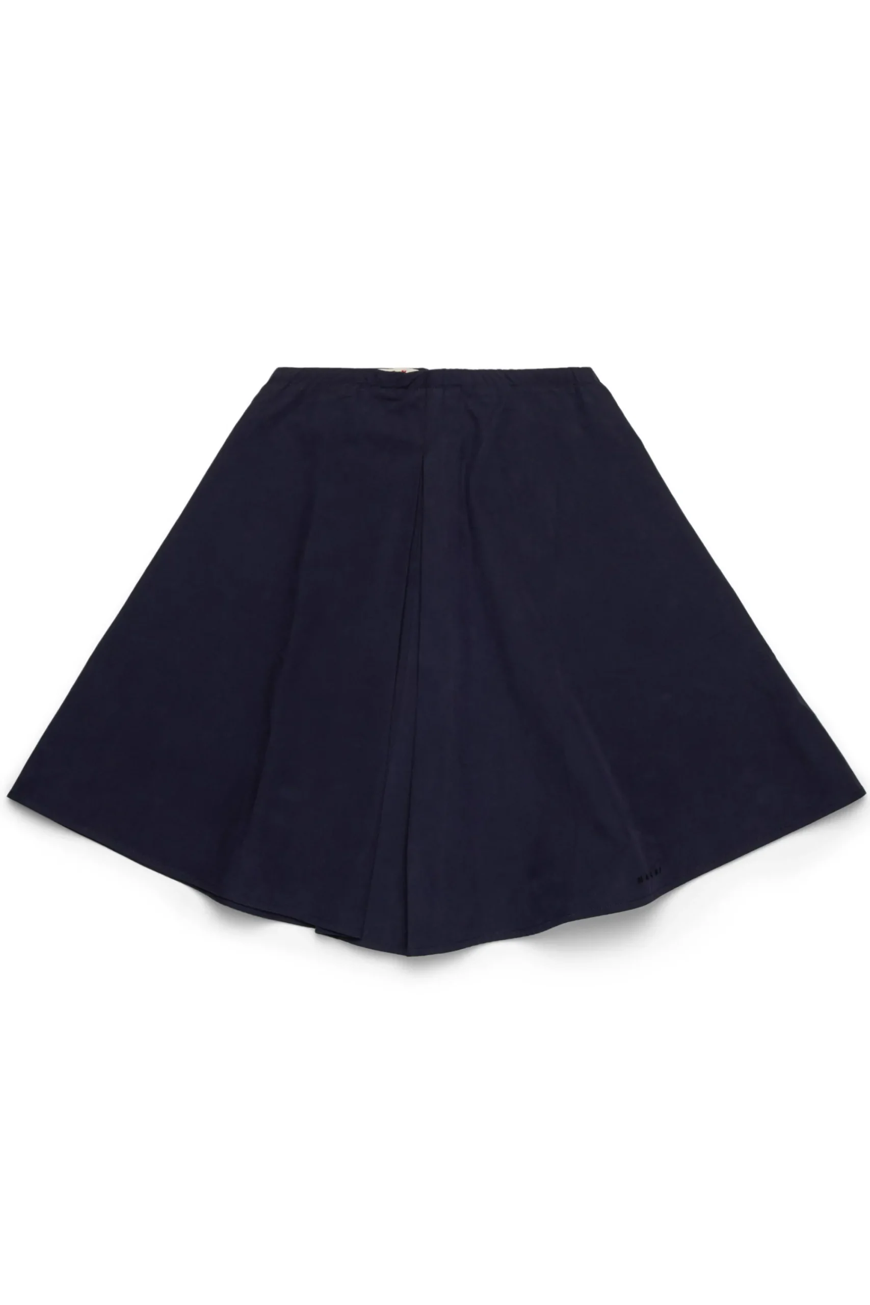 Skirts>MARNI Branded poplin mini skirt blue navy