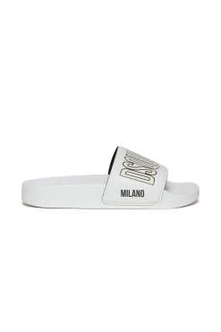 Logomania | Logomania>DSQUARED2 Branded slide slippers white
