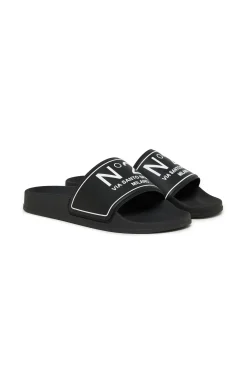 Slippers And Sandals | Slippers And Sandals>N°21 Branded slide slippers black