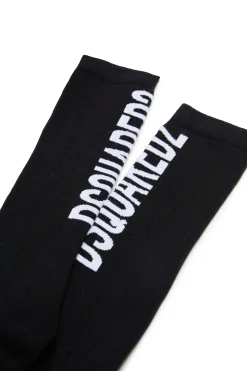 Socks | Socks>DSQUARED2 Branded socks black