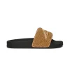 Slippers And Sandals | Slippers And Sandals>DSQUARED2 Branded teddy slides warm camel