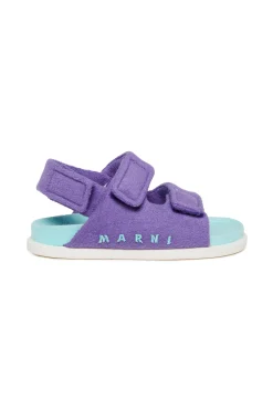 Slippers And Sandals | Slippers And Sandals>MARNI Branded terry fussbett sandals violet