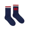 Socks | Logomania>MARNI Branded terry socks blue navy