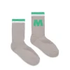 Socks | Logomania>MARNI Branded terry socks light grey