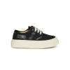 Sneakers | Sneakers>MM6 MAISON MARGIELA Canvas low trainers with Numeric logo black