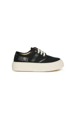 Sneakers | Sneakers>MM6 MAISON MARGIELA Canvas low trainers with Numeric logo black