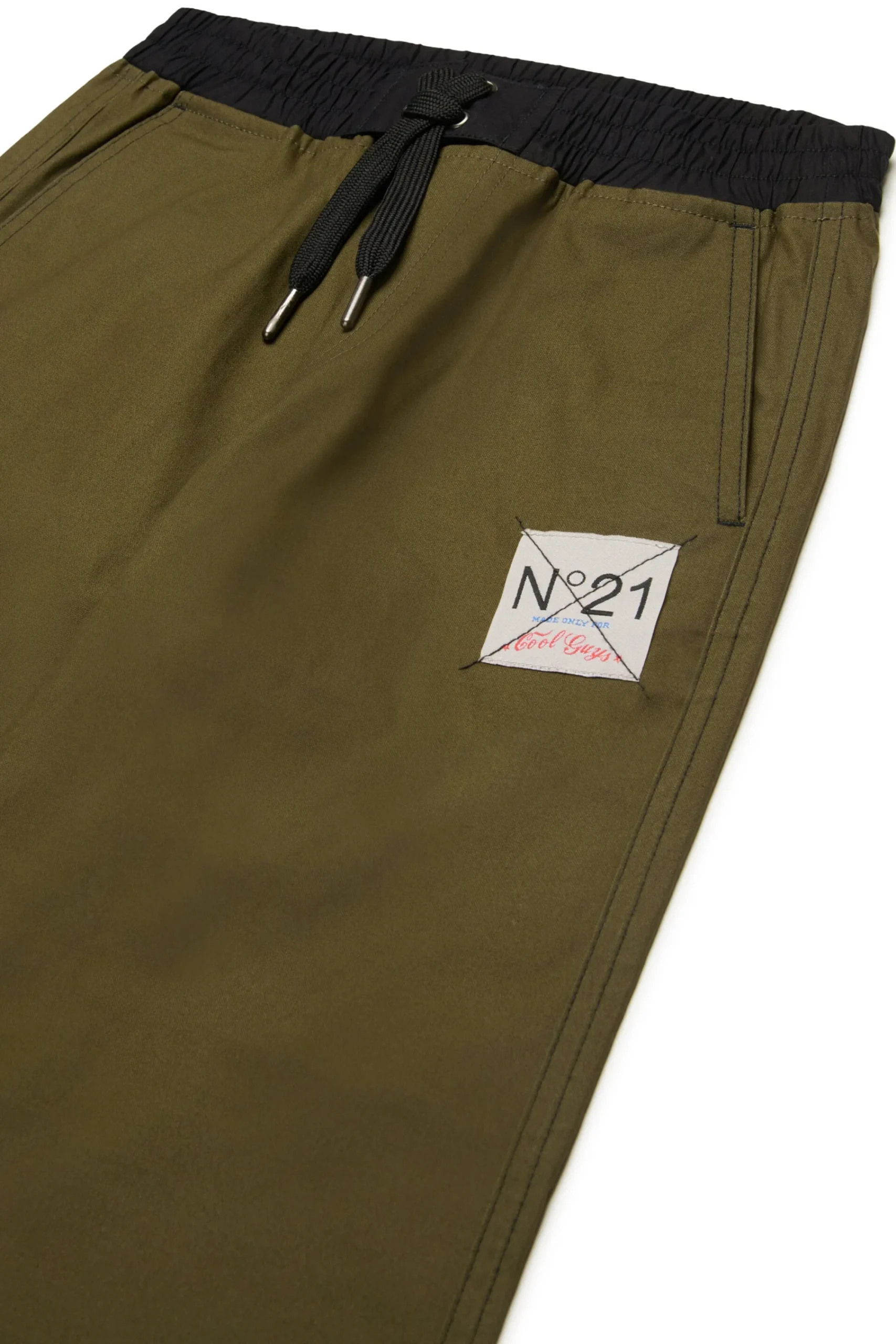 Pants>N°21 Canvas wide leg pants military green
