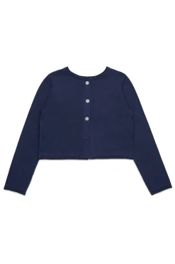 Knitwear | Party Looks>MAX&Co. Cardigan-pullover with embroidered heart bluette