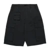 Shorts | Shorts>MM6 MAISON MARGIELA Cargo shorts branded with Numeric logo black