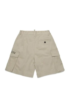Shorts>DSQUARED2 Cargo shorts with Passport graphics medium gray