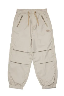 Pants | Pants>DIESEL Casual pants branded with Oval D logo beige