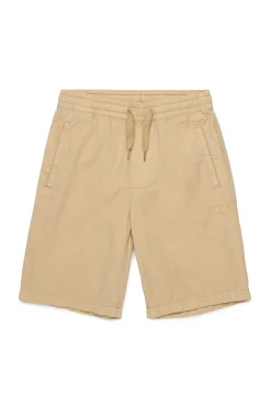 Shorts>DIESEL Casual shorts branded with Oval D logo beige