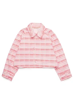 Jackets And Padded Jackets | Party Looks>MARNI Check allover cotton jacket light pink